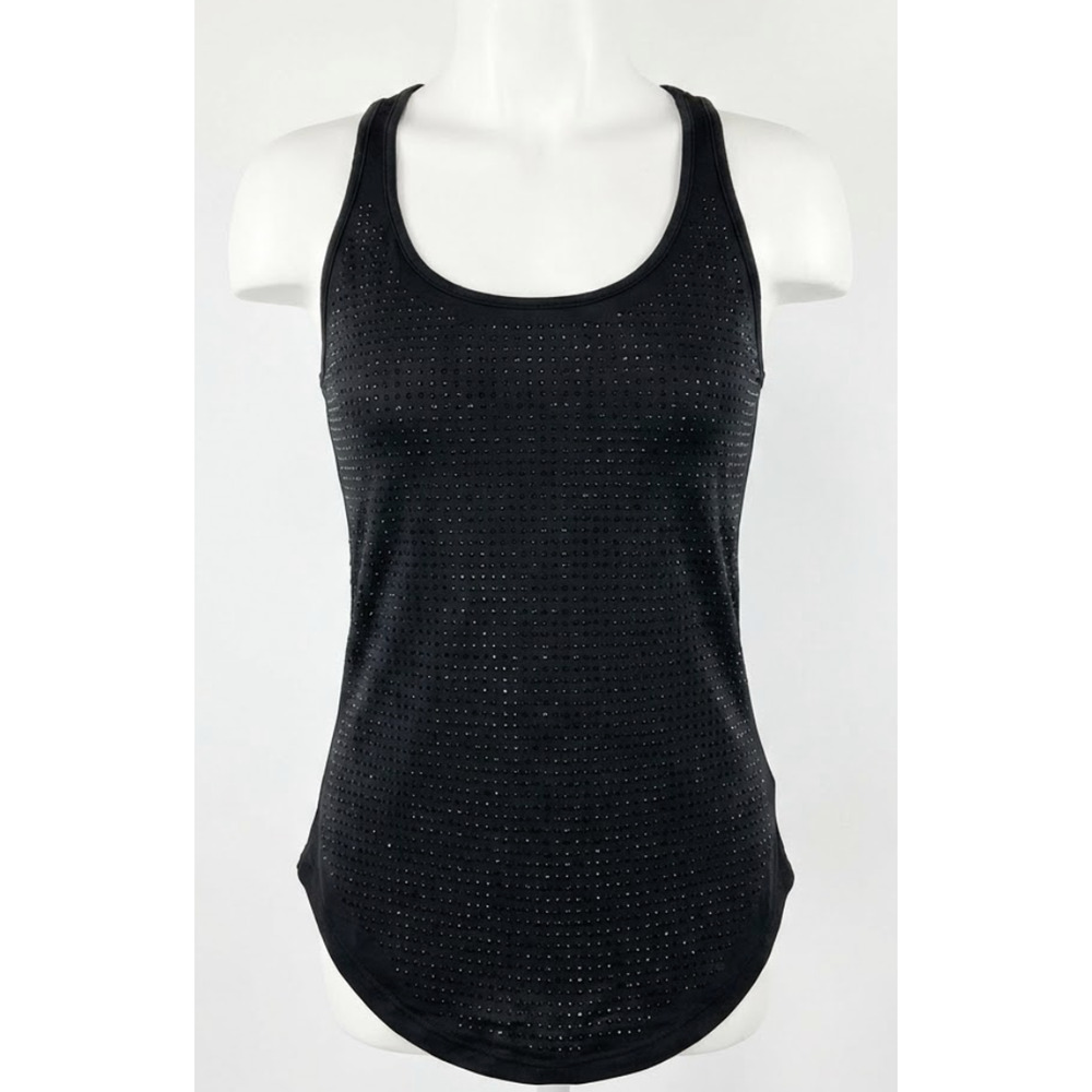 Bird Vine Tank Womens M Black Scoop Neck Punk Grunge Emo Goth Bling Made In USA